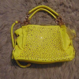 New Large Yellow Purse with studs
